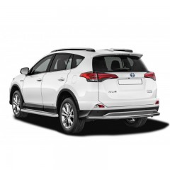 Защита заднего бампера «Труба» (d51) для Toyota RAV4 рестайлинг, (2015-н.в.)(Окрашенное)